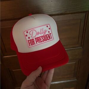 Red and White Dolly Trucker Hat